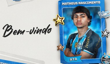 Grêmio anuncia contratação do atacante Matheus Nascimento por quatro temporadas