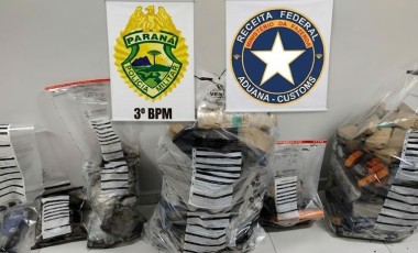 PMPR e Receita Federal apreendem mais de 124 quilos de maconha