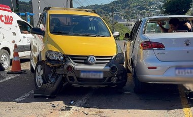 Acidente com quatro veículos deixa um ferido