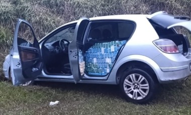 Polícia Militar apreende veículo carregado com cigarros contrabandeados