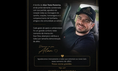 Família de Alan Pastoriza divulga nota de agradecimento após homicídio