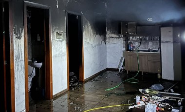 Incêndio atinge residência e deixa morador ferido