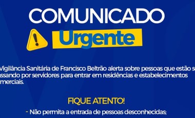 Vigilância Sanitária alerta sobre golpistas que se passam por servidores
