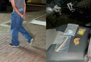 Jovem é preso com drogas em posto de combustíveis