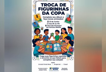 Mercado Municipal terá troca de figurinhas da Copa neste sábado
