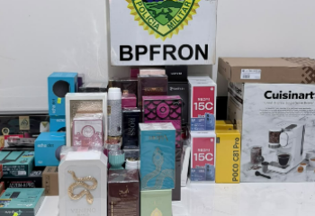 BPFRON apreende celulares, eletrônicos e perfumes avaliados em R$ 45 mil