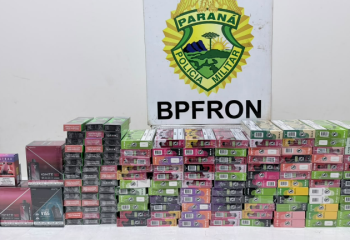 BPFRON apreende 544 cigarros eletrônicos avaliados em mais de R$ 43 mil