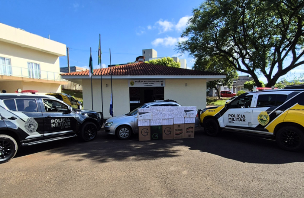 Polícia apreende veículo com 733 maços de cigarros contrabandeados 