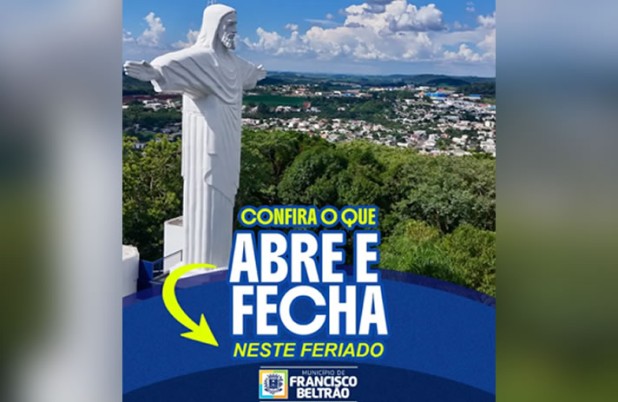 Confira como ficam os serviços públicos em Francisco Beltrão no feriado de Sexta-feira Santa (03)