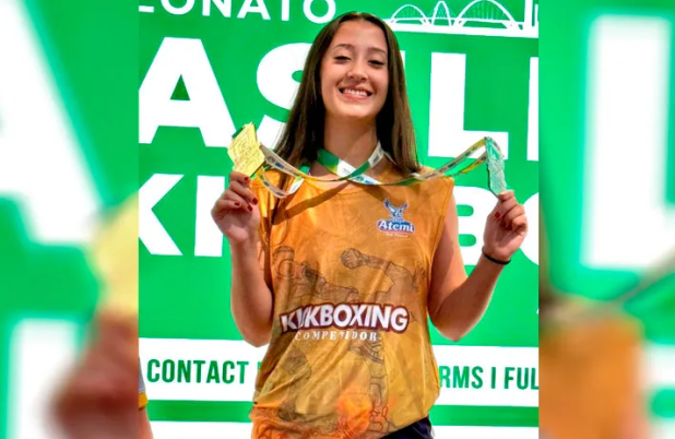 Marmeleirense Amanda conquista título nacional de kickboxing