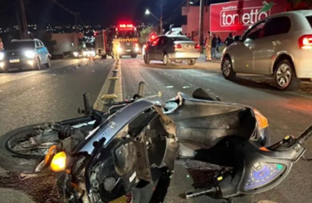 Motorista foge após atingir moto e deixar mãe e filha feridas na PR-281