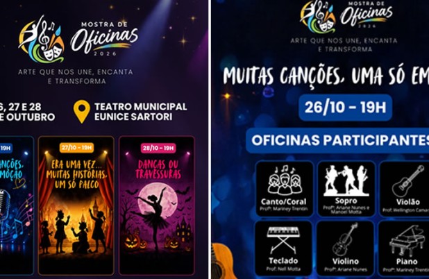 2ª Mostra Cultural terá música, teatro e dança