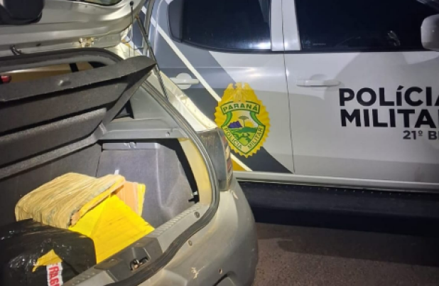 Dois homens são presos com quase 39 quilos de maconha