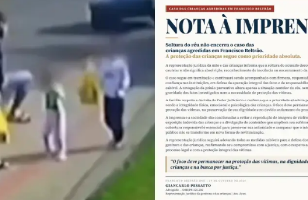 Homem preso por agredir filha de 3 anos é solto