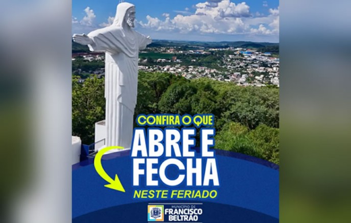 Confira como ficam os serviços públicos em Francisco Beltrão no feriado de Sexta-feira Santa (03)