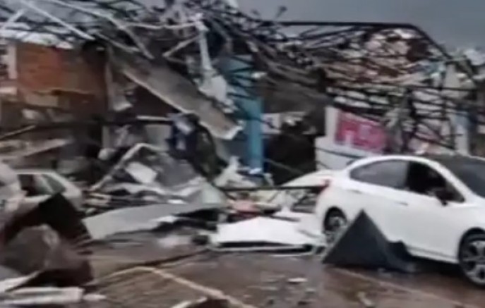 Simepar confirma que Rio Bonito do Iguaçu foi atingido por tornado