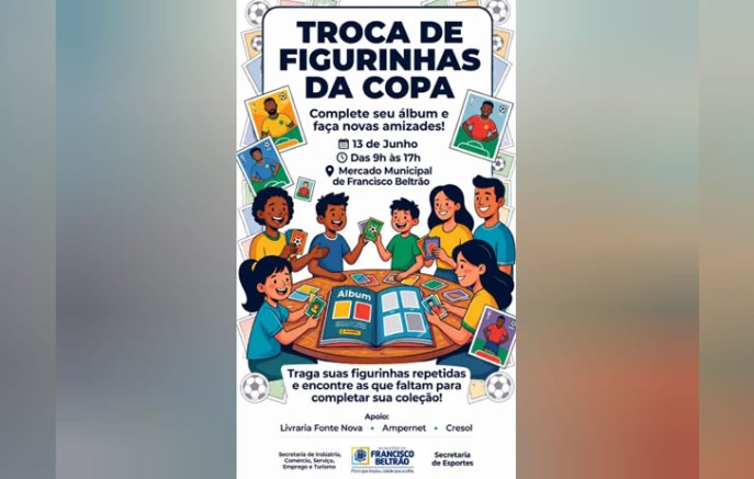 Mercado Municipal terá troca de figurinhas da Copa neste sábado