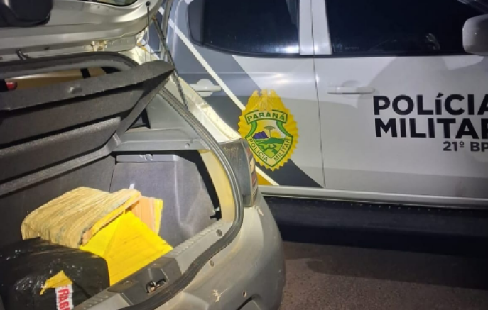 Dois homens são presos com quase 39 quilos de maconha