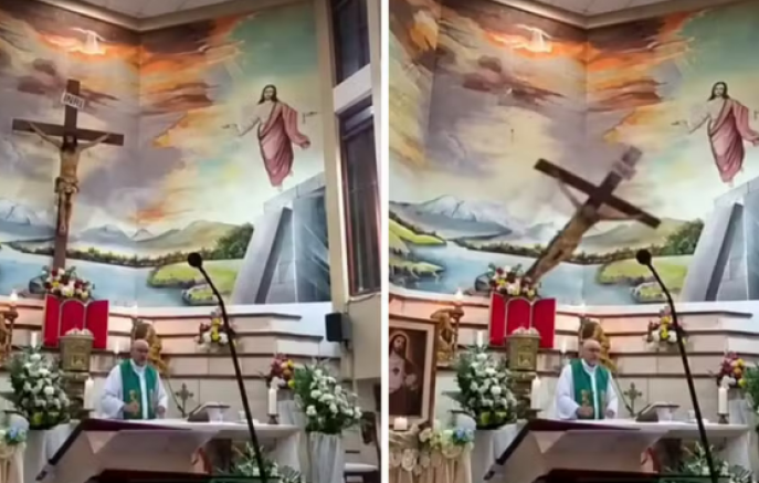 Padre morre após cruz cair sobre ele durante missa transmitida ao vivo