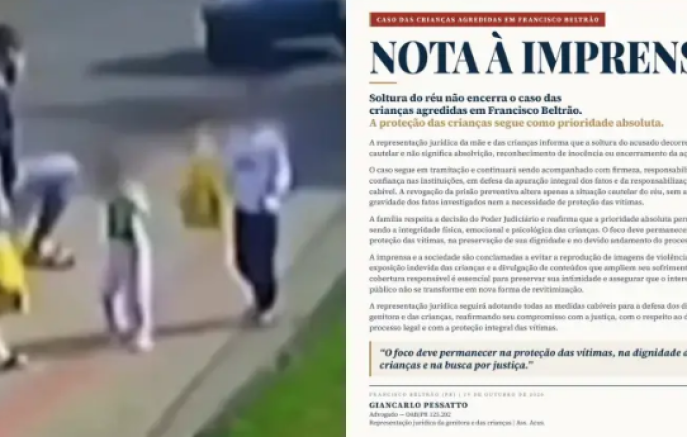Homem preso por agredir filha de 3 anos é solto