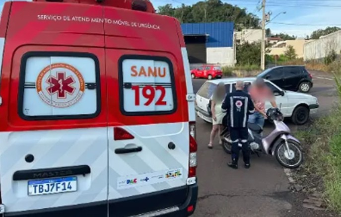 Motociclista fica ferida após colisão com carro na PR-180