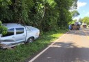 Acidente deixa mulher ferida na PR 493