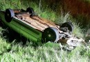 Casal se envolve em capotamento na BR 163