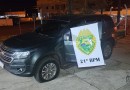 Caminhonete furtada na Argentina é recuperada pela Polícia Militar