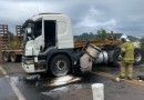 Acidente mobiliza bombeiros na PR-180, próximo ao trevo da PR-566