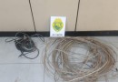 Polícia Militar prende dois homens por furto de 60 metros de cabos elétricos