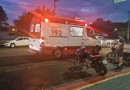 Motociclista sofre fratura em acidente entre moto e carro