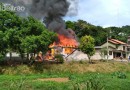 Residência é destruída por incêndio no bairro Industrial