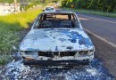 Carro é destruído por incêndio na PR-493 entre Verê e Dois Vizinhos