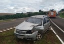 Acidente na BR 280 envolve carro e ônibus da Saúde de Barracão