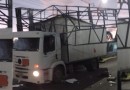 Caminhão tenta passar na ponte estreita de Marmeleiro e danifica estruturas recém contruídas
