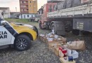 Polícia Rodoviária apreende carga milionária de cigarros e eletrônicos na BR-153