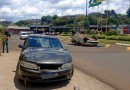 Capotamento deixa homem ferido no trevo do Alvorada