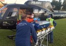 Bebê prematuro é transferido de helicóptero para UTI neonatal