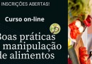 Estão abertas as inscrições para o Curso de Boas Praticas na manipulação de Alimentos