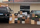 CHOQUE e Receita Federal apreendem 58 caixas de vinho argentino