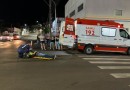 Acidente no centro de Francisco Beltrão deixa motociclista gravemente ferido