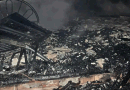 Casa é destruída por incêndio na PR-182, próximo ao trevo do município