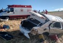 Após capotamento três homens ficam feridos na BR 280