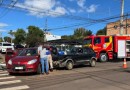 Acidente entre dois veículos mobiliza Corpo de Bombeiros