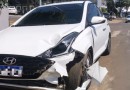 Acidente entre motocicleta e carro deixa condutora gravemente ferida em Francisco Beltrão