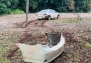 Motorista perde controle e carro sai da pista na PR-281