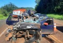 Cinco pessoas são socorridas após colisão entre carro e caminhão na PR-158 em Rio Bonito do Iguaçu