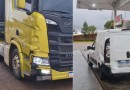 Colisão entre caminhão e Fiorino é registrada na BR-280