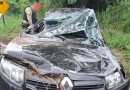 Carro capota e deixa motorista ferido na PR-182