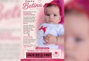 Família faz campanha para ajudar Betina em cirurgia de cranioestenose